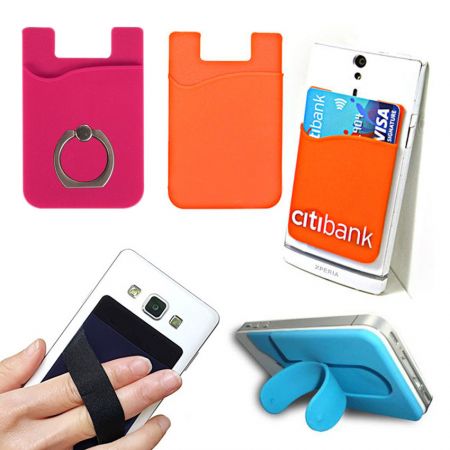 Mobila självhäftande korthållare plånböcker - Självhäftande plånbok för telefonkorthållare