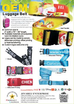Luggage Belt - custom made luggage belts
