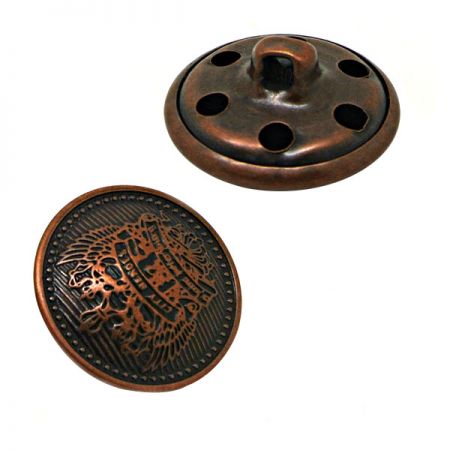 36-Pack C&C Metal Products Corp Antique Nickel C&C Metal Products 5231 Leaves Metal Button Size 30 Ligne 