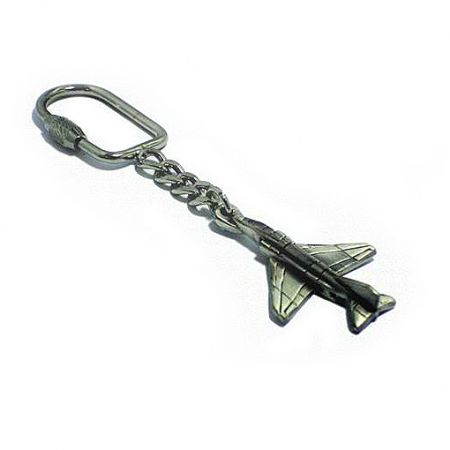 Pewter Military Aircraft KeyChain