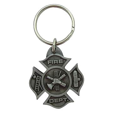 Fire Department Prayer Keychain