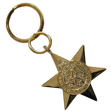 Alloy Metal Keychains - Pentagram Star Keychain