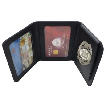 Tri-Fold Badge Wallet - police badge wallet