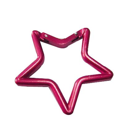 karabińczyk w kształcie gwiazdy - klips z karabińczykiem