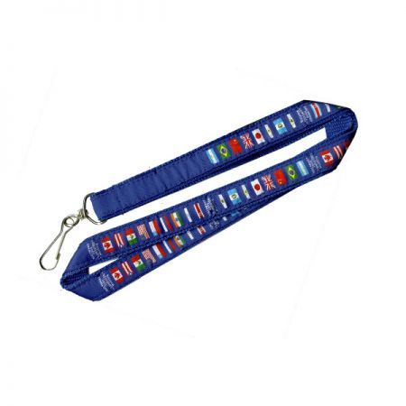 Dual Layer Lanyards with Woven Label Overlay - Dual Layer Lanyards with Woven Label Overlay