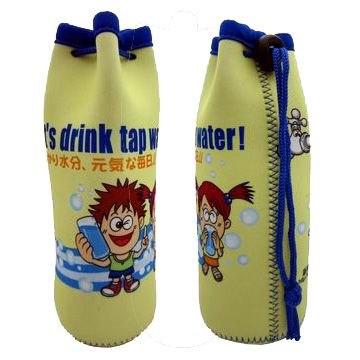 drawstring water bottle holder carrier sleeve insulator