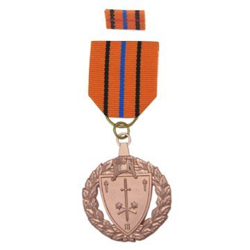 Custom Military Award Medal with Ribbon Drape - Custom Zinc Alloy Military Medallion
