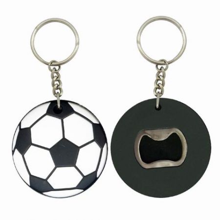 Soccer Ball Keychain - beer opener