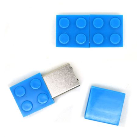 Personalised Plastic USB Flash Band - cute brick usb