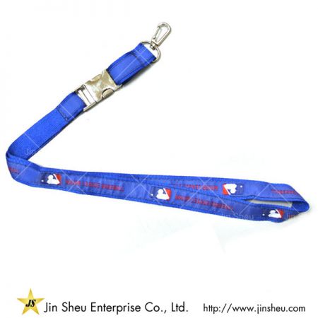 Double layers lanyard custom - Double Layers with Woven Overlaid