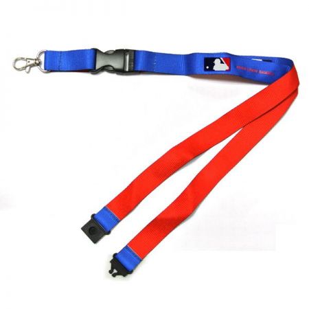 Dual Background Colored Polyester Lanyard - Dual Background Colored Polyester Lanyard