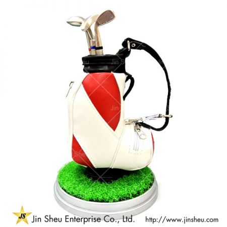 Læder Mini Golf Bag Pen Holder - minigolftaske