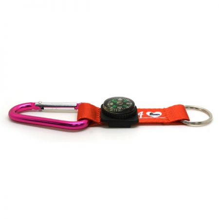 outdoor compass carabiner hook lanyard