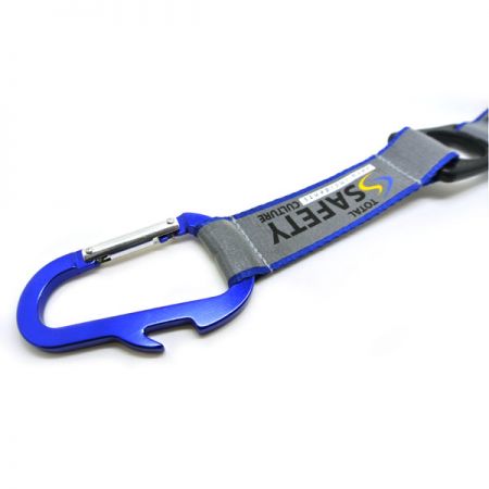 custom logo printed reflective keychain