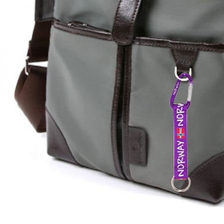 wholesale carabiner with strap and ring holder lanyard