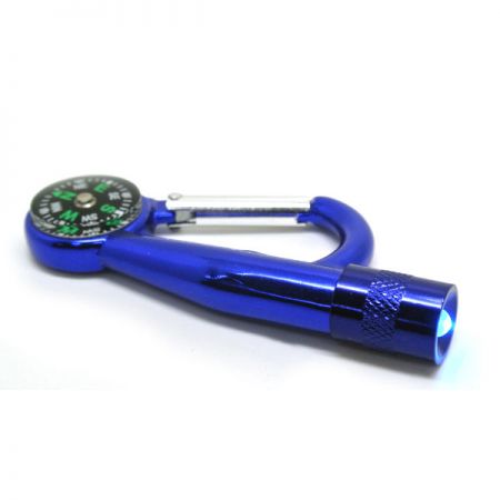 camping led compass carabiner key holder