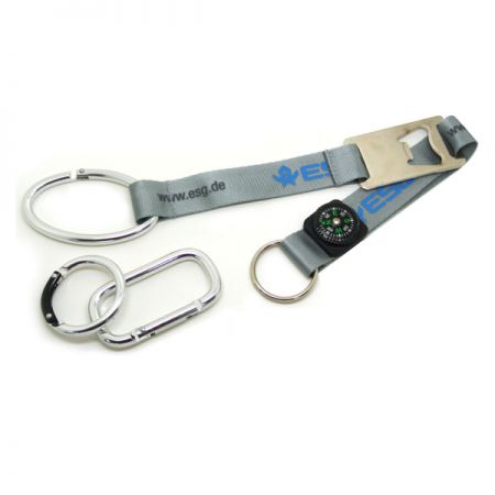 Carabiner with Bottle Opener and Compass
