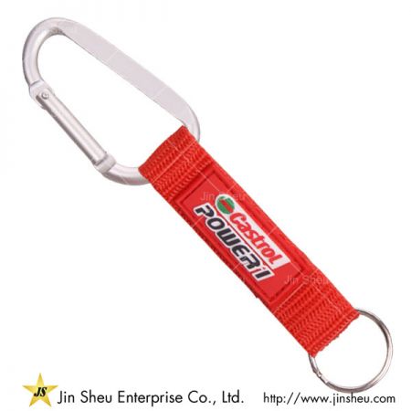 Buy Pvc Rubber Logo Carabiner Keychain