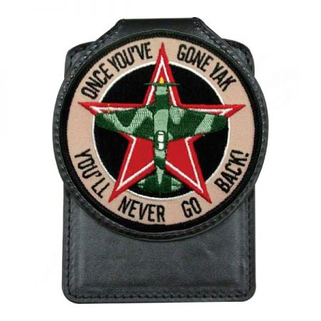 Embroidered Leather Badge - Embroidered Leather Badge