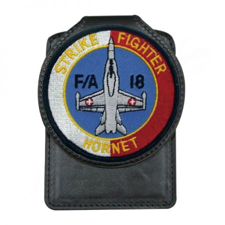 Leather Badge with Embroidery - Leather Badge with Embroidery