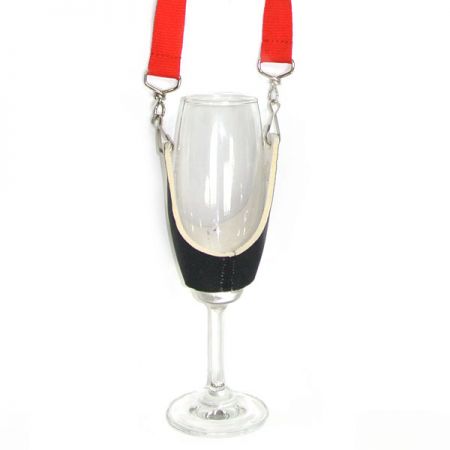 Neoprene Wine Glass Necklace - Neoprene Wine Glass Necklace