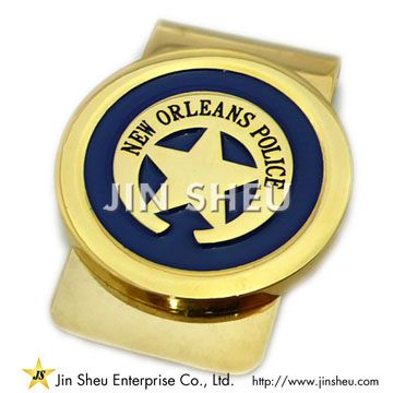 Money Clips with a Police Officer Seal - Metal Money Clips
