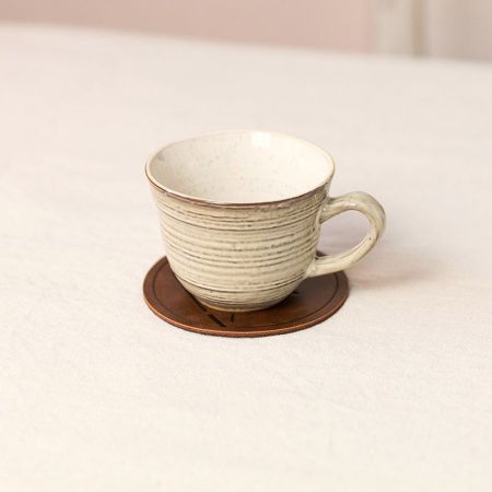 Chinese Style Leather Drink Coaster