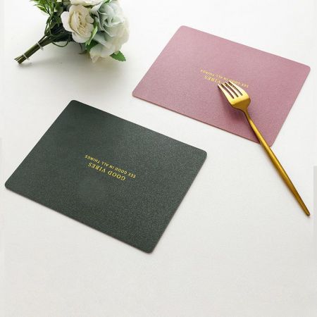 rectangle leather placemat