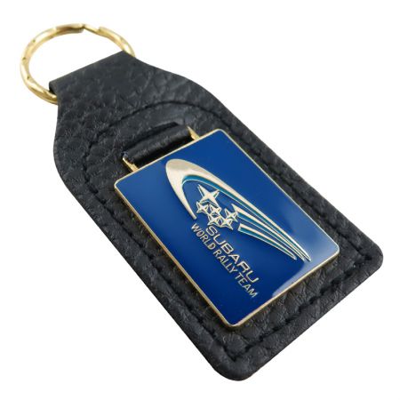 Custom Leather Key Fobs - Metal Badges Leather Key Fobs