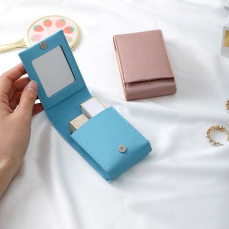 Rectangle Leather Cosmetic Mirror