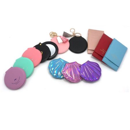 Portable Leather Compact Mirrors - Wholesale Portable Leather Mirror