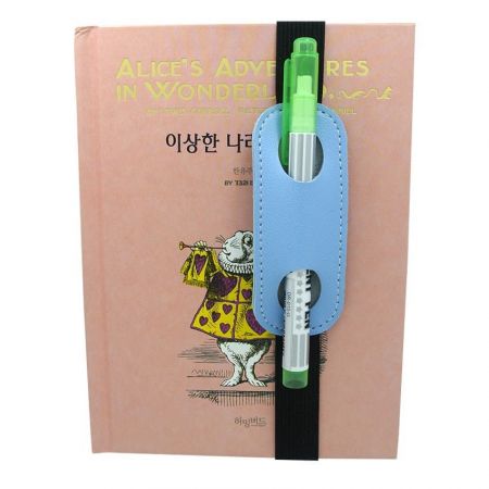 Custom Leather Pen Holder Bookmark - wholesale leather pen holder bookmark