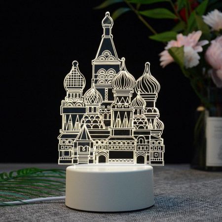 Russia Tourist Souvenir 3D creative visualization night lamp