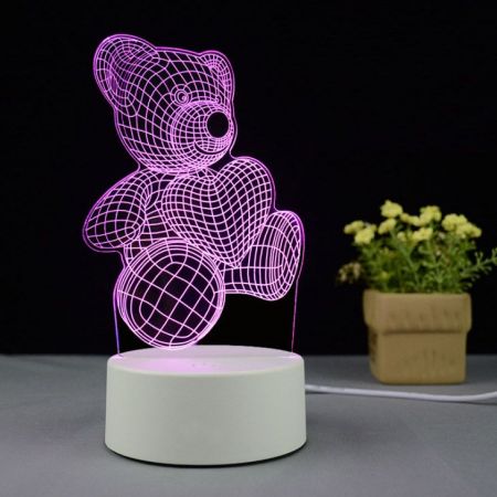 Bear 3D creative visualization lamp