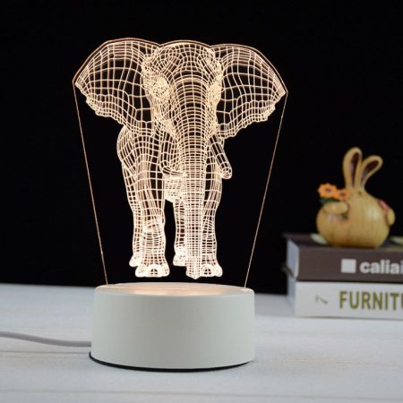 3D Creative Visualization Acrylic Night Lamp - 3D animal illusion LED lamp