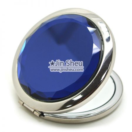 Novelty Glass Stone Pocket Mirror - Novelty Glass Stone Pocket Mirror