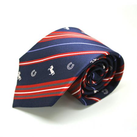 Костюмный галстук с ткаными логотипами - Изготовленные на заказ тканые логотипы на галстуке