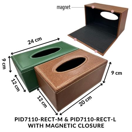 assorted sizes for leather tissue box holder