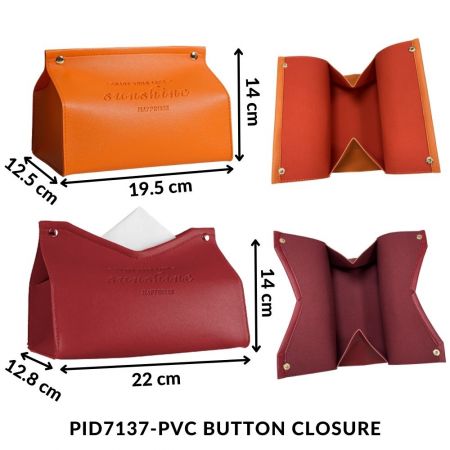 PVC leather tissue box holder