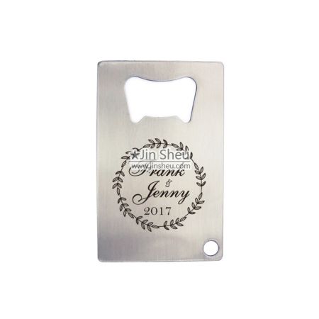 Wedding Favor Name Card Bottle Opener - wedding gift bottle opener card