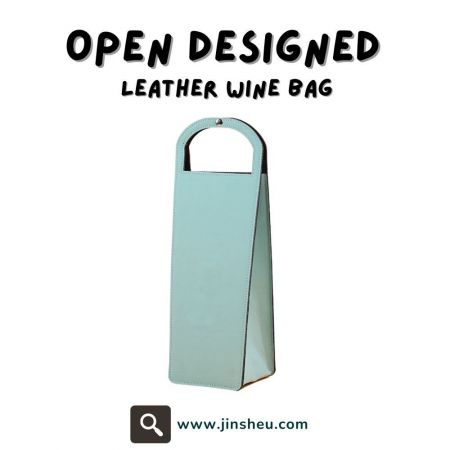 Open-Designed Leather Wine Bottle Tote Bags - leather wine bottle bag wholesale