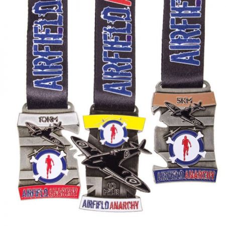Medals with Neck Ribbons - Custom Sports Ribbon Medal