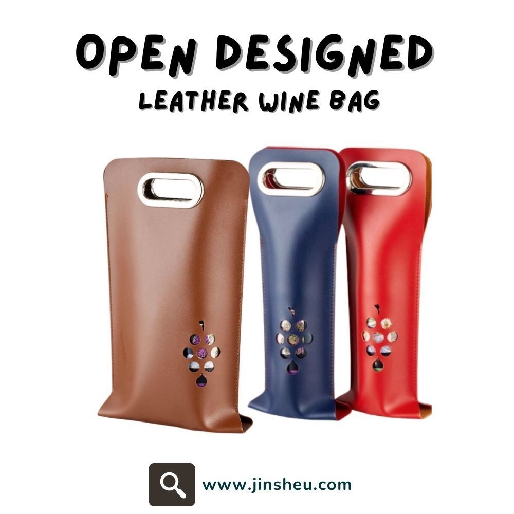 leather wine pouch