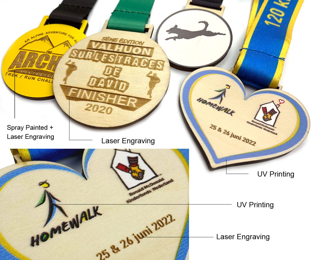 Ремесла для пользовательских логотипов на деревянной медали