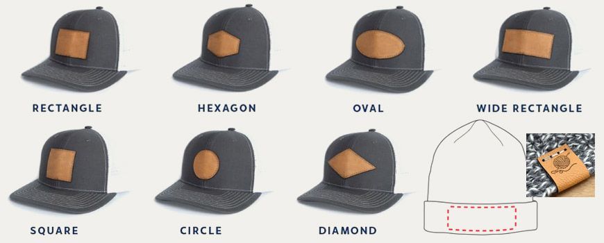 Custom Leather Patches & Name Tags for Hats - | Taiwan-Based Gifts ...