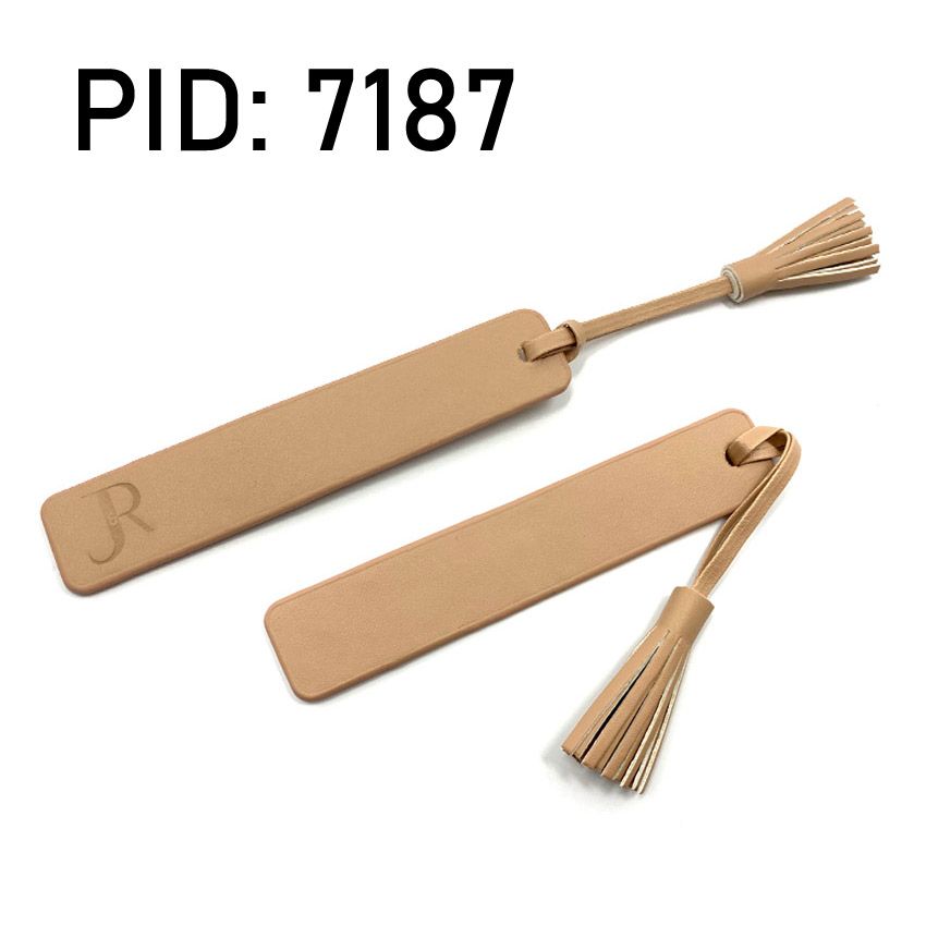 Custom Leather Bookmarks with Tassels custom debossed logo tassel leather bookmarks Keychain