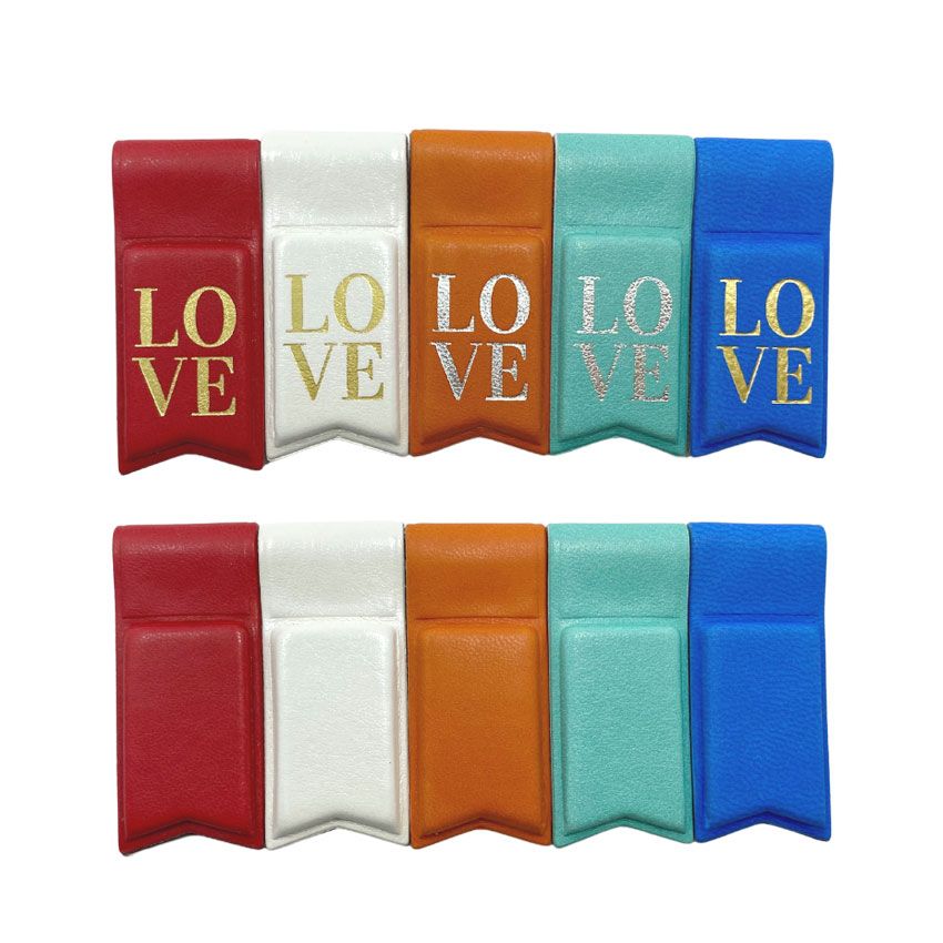 Logo Imprinted Leather Bookmark wholesale magetic leather