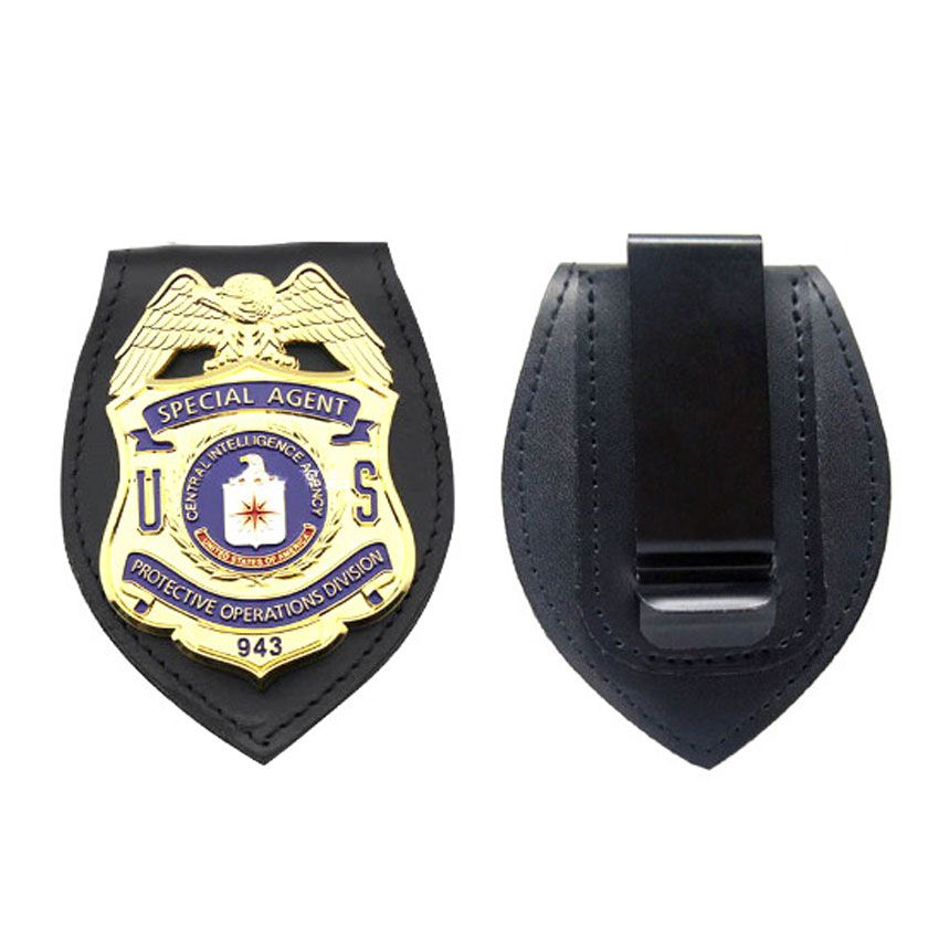Leather Police Belt Clip Badge Holders Police Badge Holder Belt Clip
