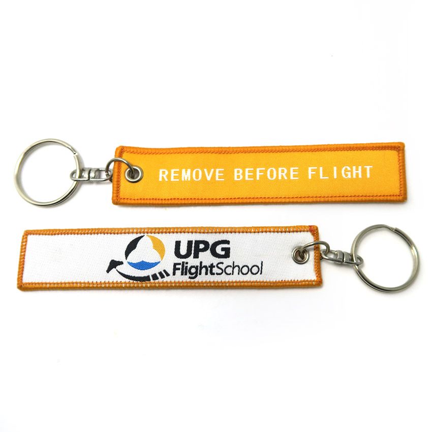 Woven Fabric Jet Pilot Aviation Key Tags Promotional Products & Items