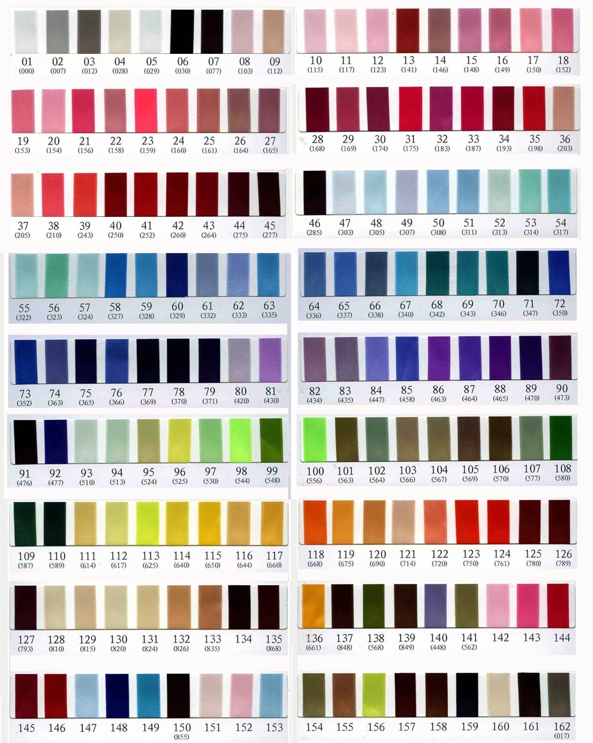 Satin Colors - Satin Colors For Options 